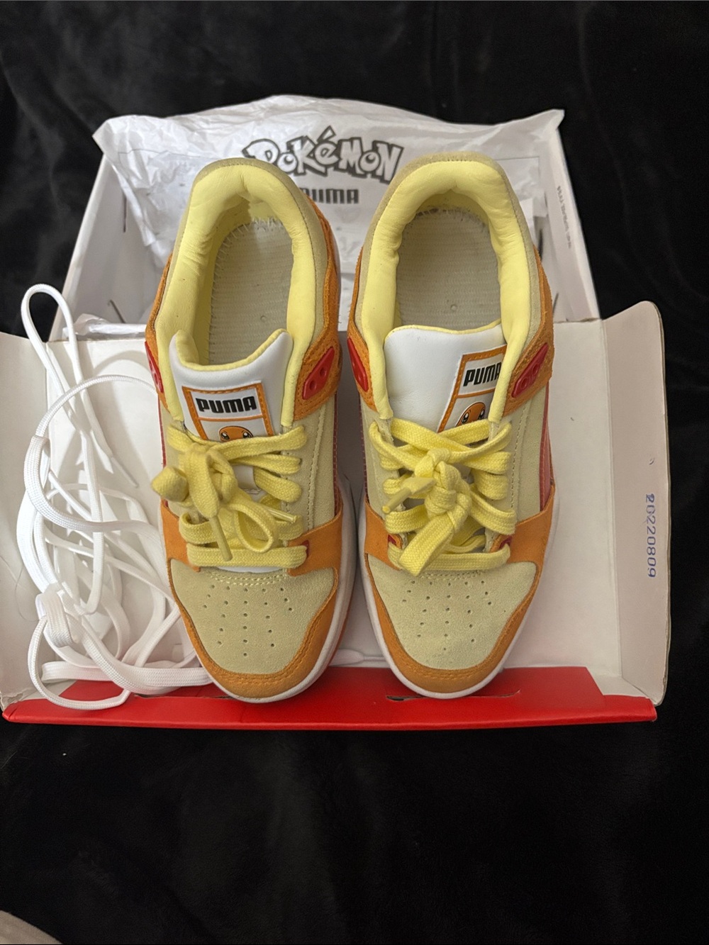 Puma Kids Yellow & Orange Low-Top Sneakers with Charm Detail